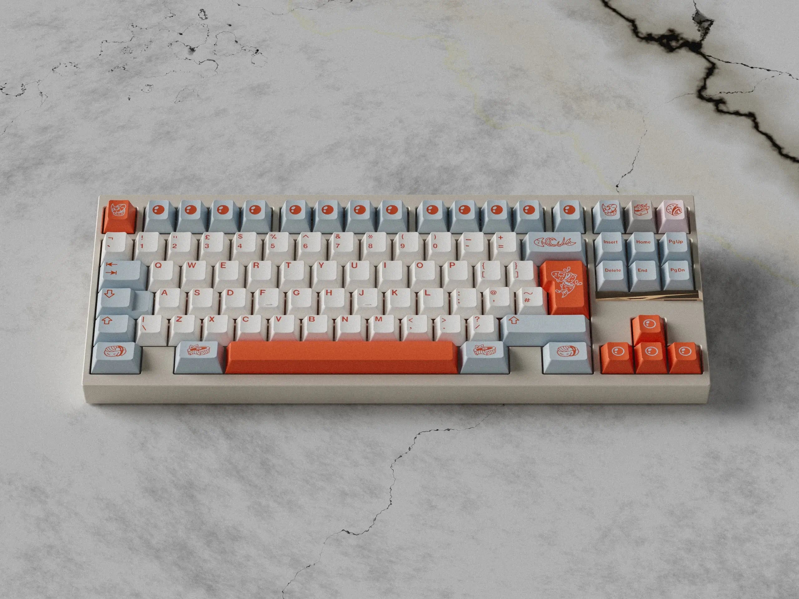 GoMaster Salmon Reborn R2 Keycap Set