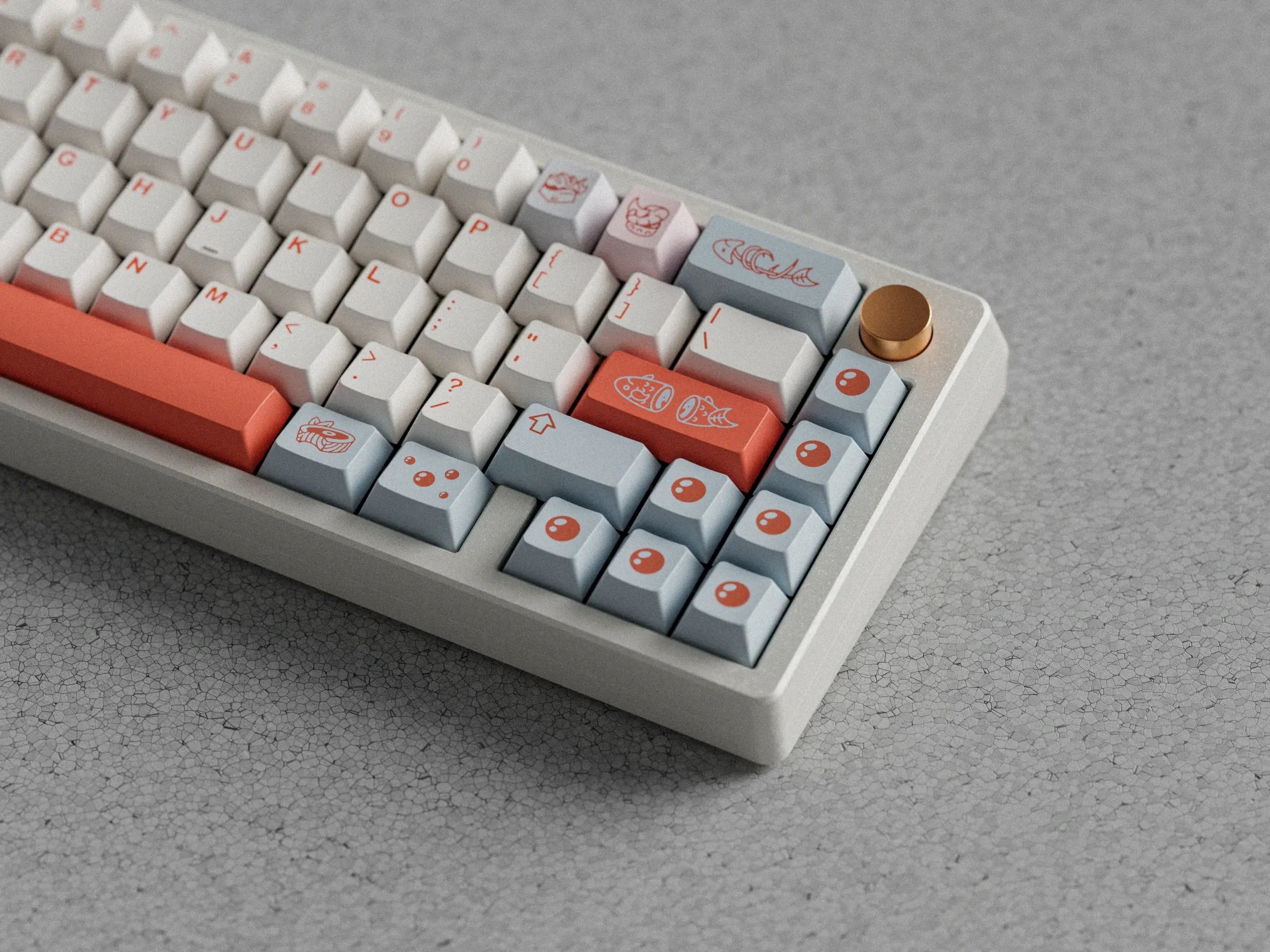 GoMaster Salmon Reborn R2 Keycap Set