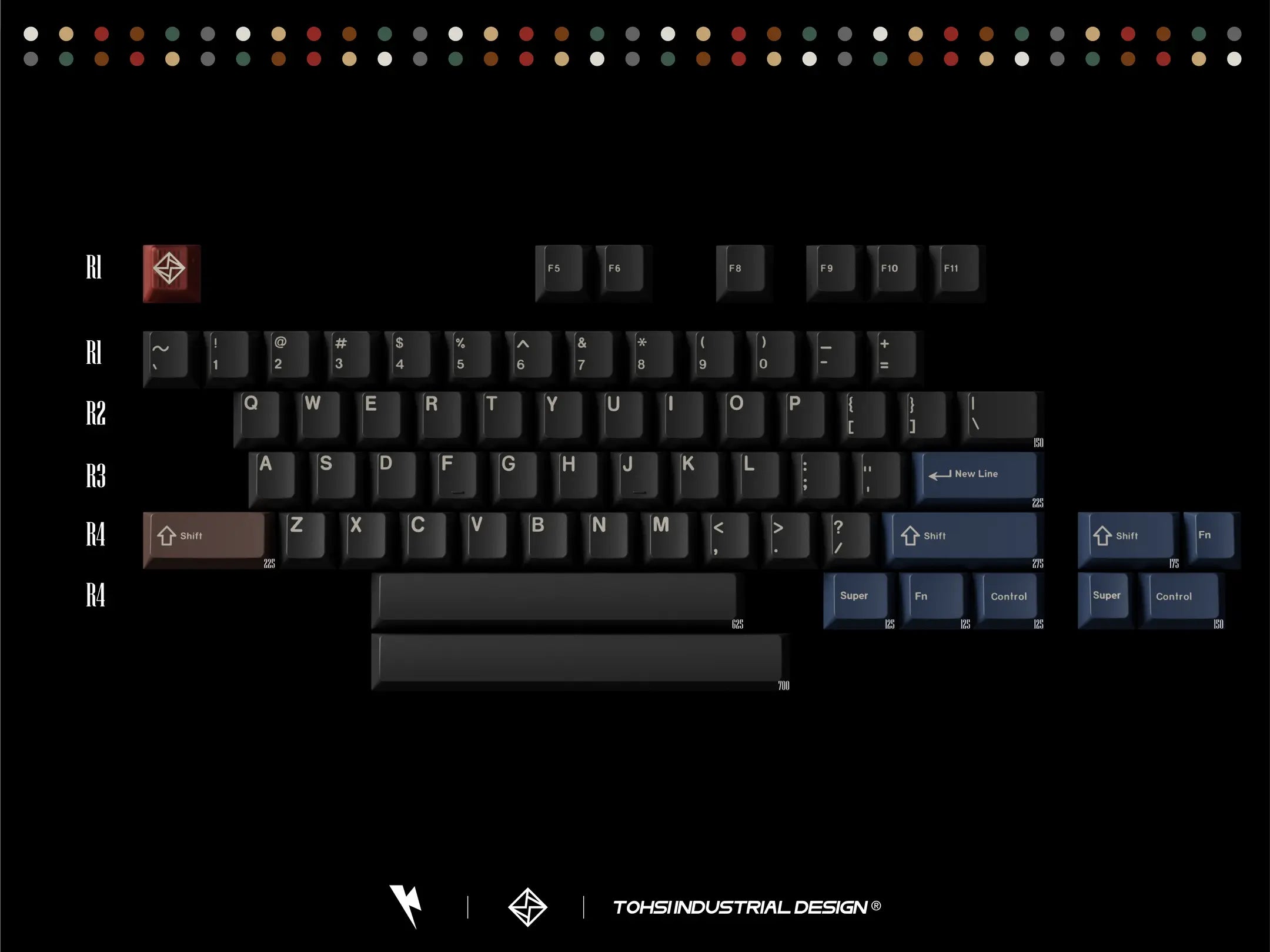 KKB Retro Mixed Lights R2 Keycap Set