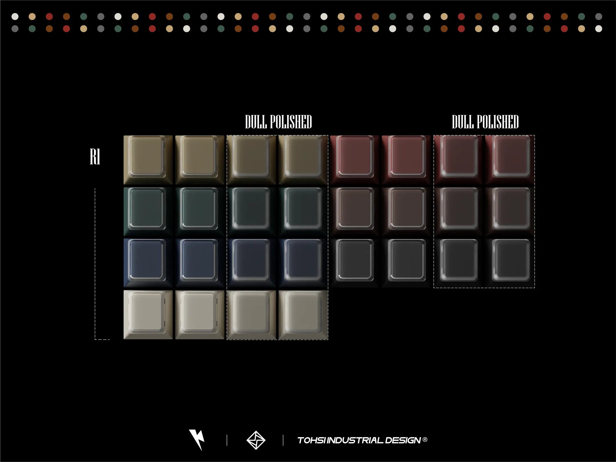 KKB Retro Mixed Lights R2 Keycap Set