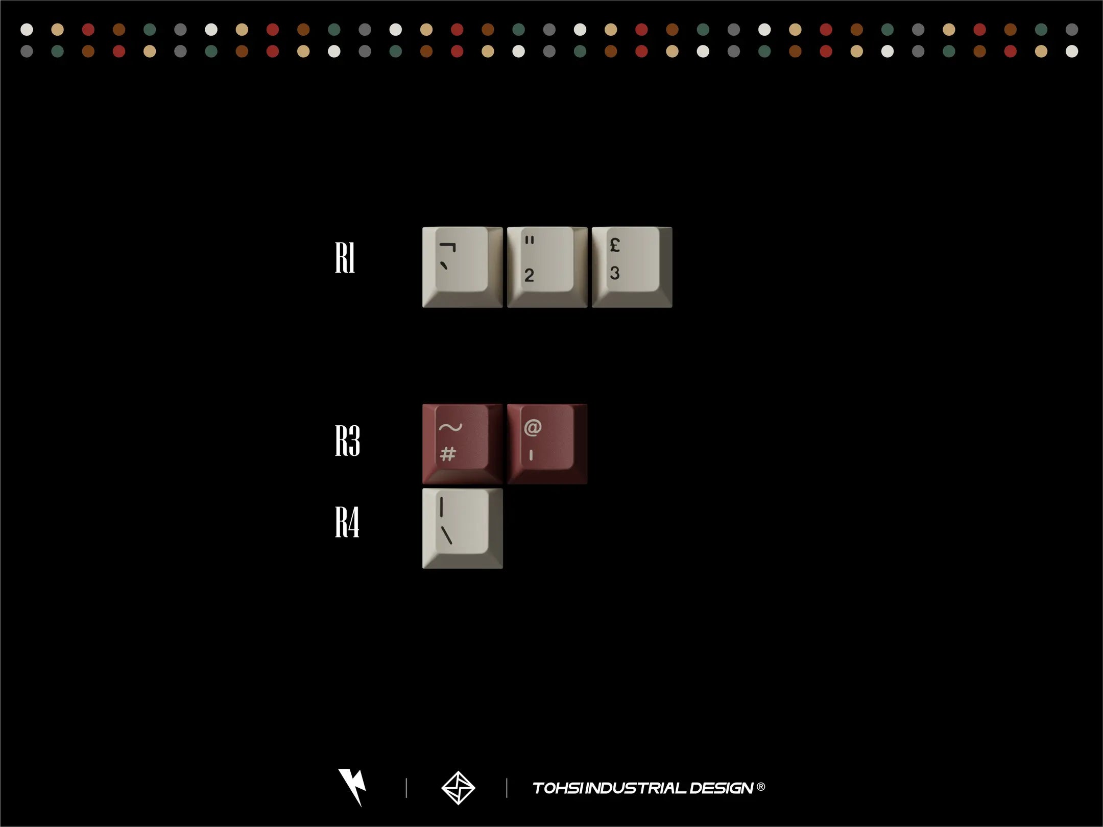 KKB Retro Mixed Lights R2 Keycap Set