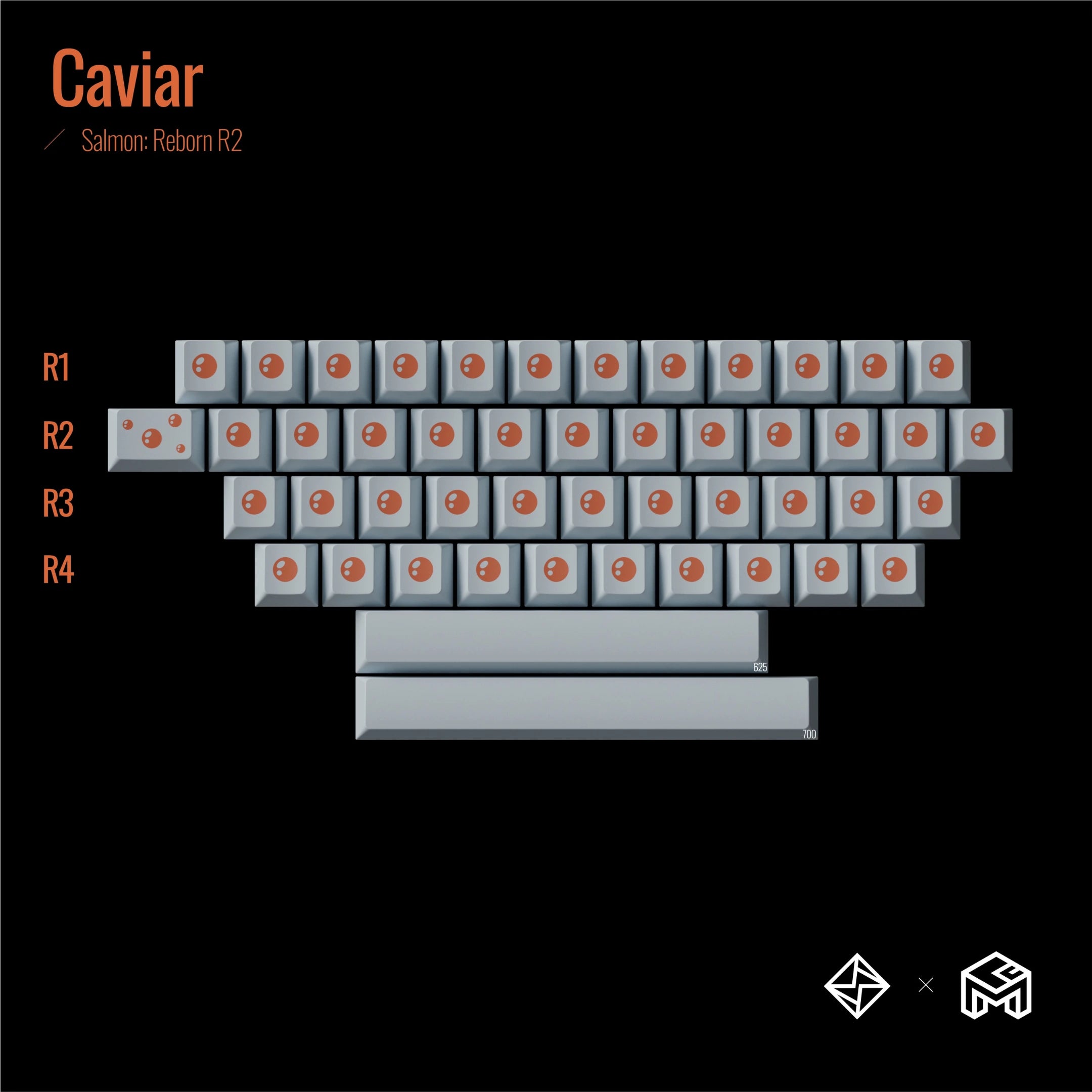 GoMaster Salmon Reborn R2 Keycap Set