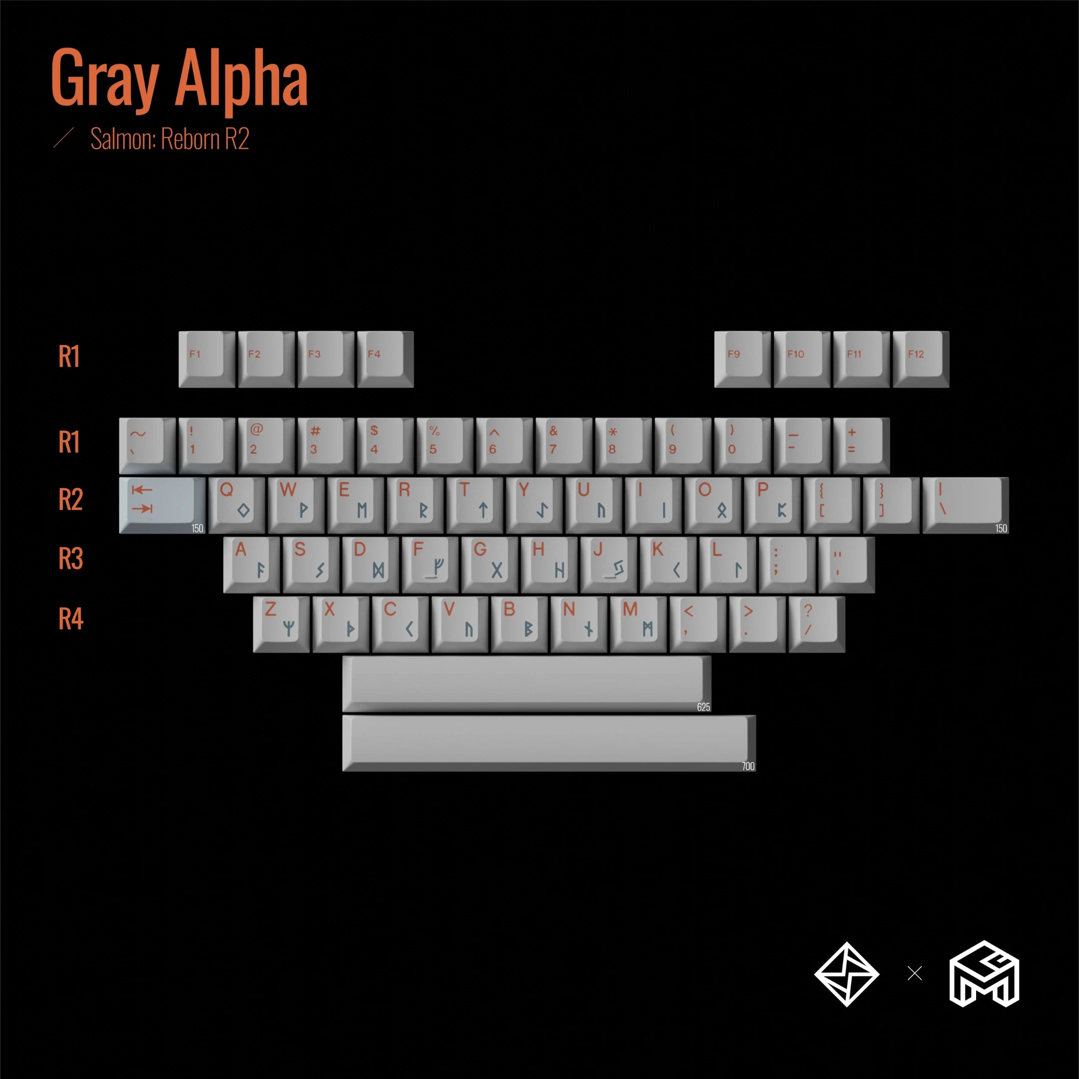 GoMaster Salmon Reborn R2 Keycap Set