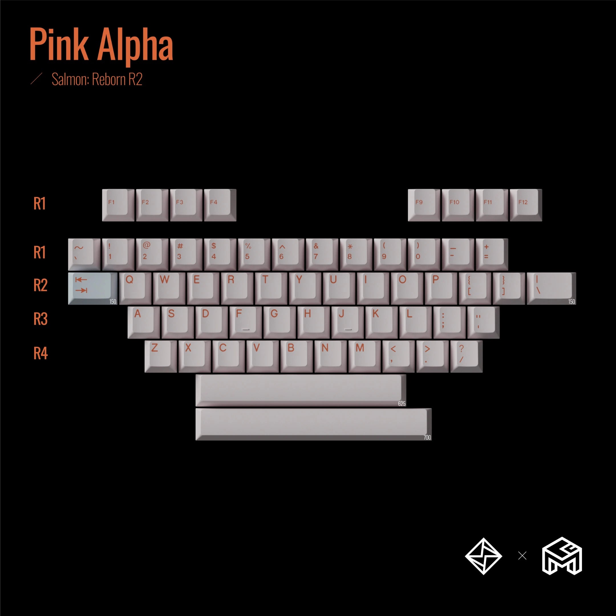 GoMaster Salmon Reborn R2 Keycap Set