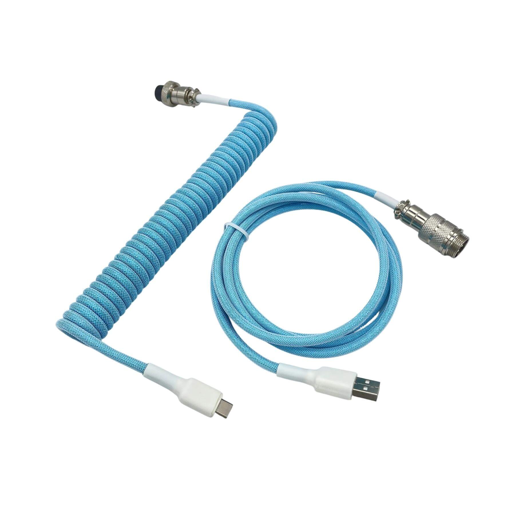 Blue Coiled Cable